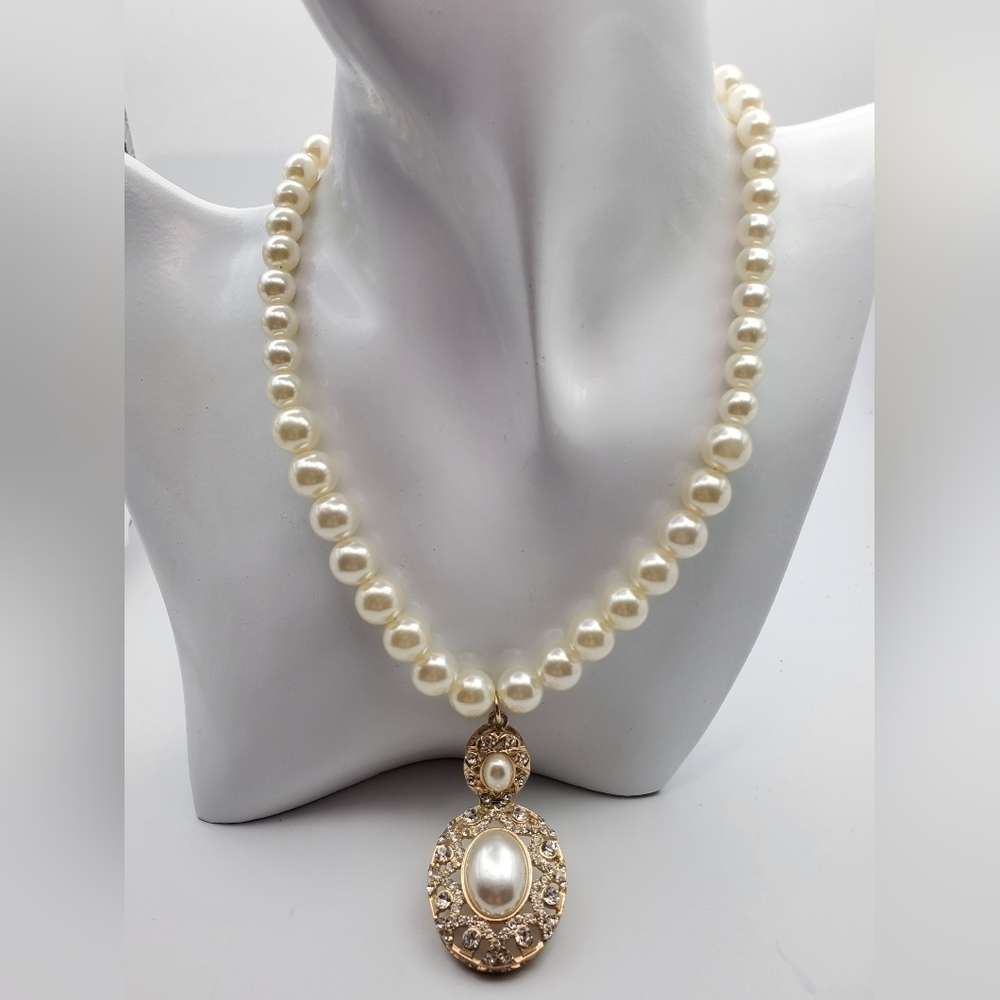 Imperial heirloom pearl crystal necklace ✨️ N2512 bridal wedding prom formal